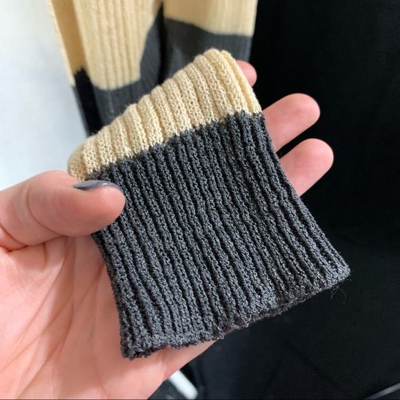 Doe & Rae | Gray & Beige Open Faced Cardigan | Sz S - Picture 12 of 15